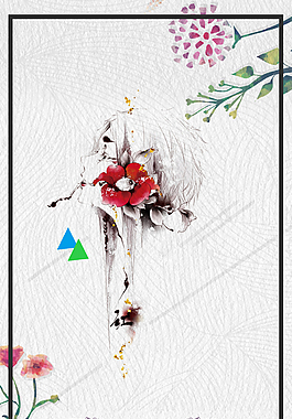 夏季促銷水彩中國風(fēng)背景素材