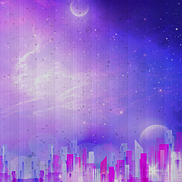 純凈浪漫星空科技背景