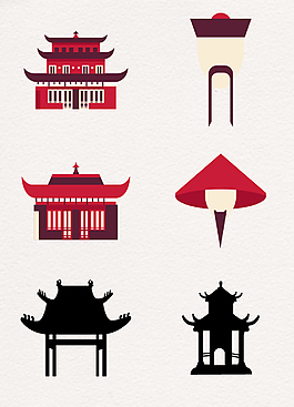 扁平化中國(guó)風(fēng)元素矢量設(shè)計(jì)