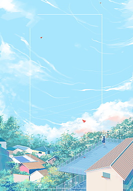 清爽初夏海報(bào)背景素材