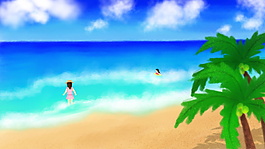 夏季大海游泳海報(bào)背景圖