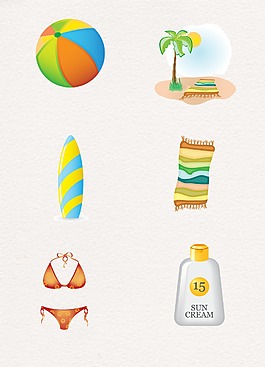 夏日海滩设计图案