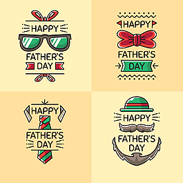 父親節(jié)可愛卡通圖標(biāo)設(shè)計(jì)