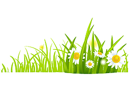 清新綠色草地元素