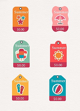 促销夏日吊牌设计
