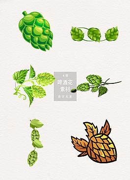 啤酒花矢量AI素材
