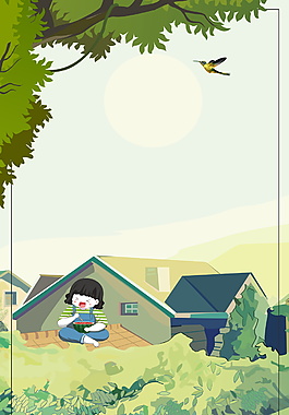 清新夏季背景設計
