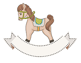 卡通小馬玩具矢量元素