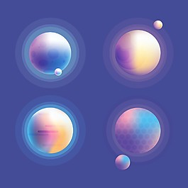 星云银河手绘科技感元素