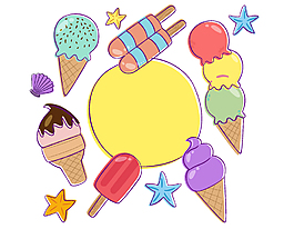 卡通雪糕冰激凌矢量元素