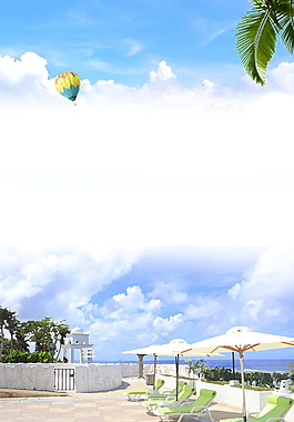 夏季旅游海报背景设计