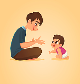 彩繪可愛父親節(jié)設(shè)計元素