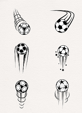 足球元素矢量素材