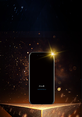 炫酷黑金iPhone8手機背景