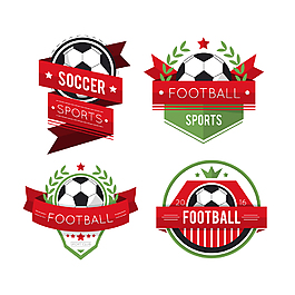 4款质感足球徽章元素