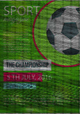 嫩綠色背景圓環足球元素