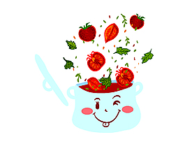 美味营养的草莓果汁元素