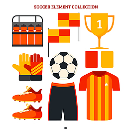 1整套橙色足球比赛装备