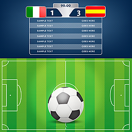 世界杯足球比赛矢量图
