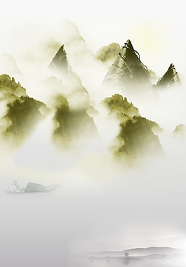 中國風水墨端午節(jié)背景素材