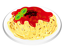 美味番茄拌飯矢量圖