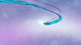 飄逸彩色絲綢揭示出logo標志的AE模板