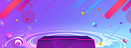 清新浪漫圓球電商banner背景