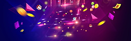 閃亮彩色碎片電商banner背景