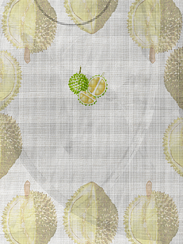 榴蓮新品上市簡約促銷背景