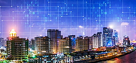 現(xiàn)代科技城市廣告背景素材