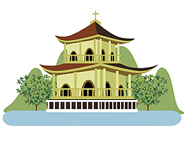 矢量建筑別墅元素