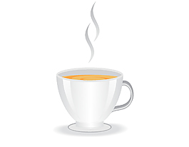 矢量白色茶水元素