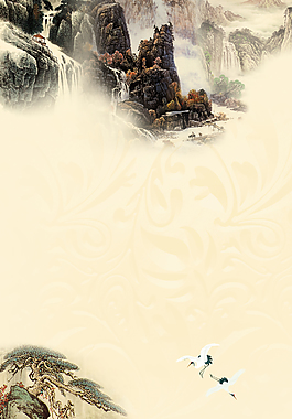 中國(guó)風(fēng)山水水墨畫背景