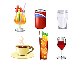矢量飲料咖啡元素