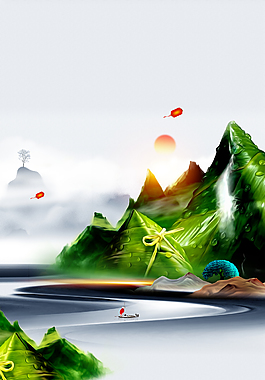 濃情端午端午節(jié)快樂(lè)海報(bào)背景