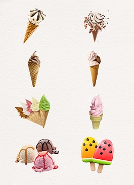 精致卡通设计冰淇淋