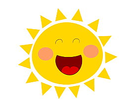 卡通可愛夏日太陽元素