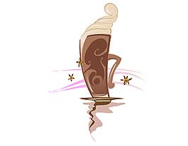 矢量巧克力冰淇淋元素