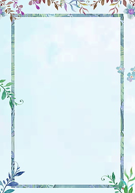 清新底紋葉子邊框夏至背景素材