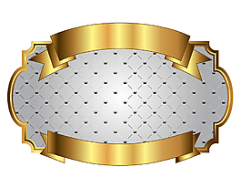 金色橫條邊框矢量圖