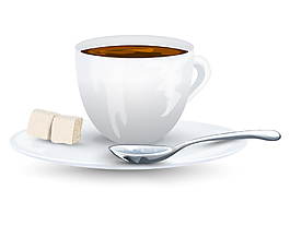 休閑下午茶咖啡矢量圖