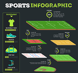 矢量体育信息图表元素