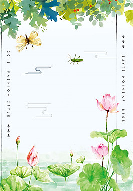 知了來了夏天來了夏至背景素材