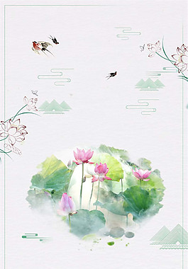 中國(guó)風(fēng)傳統(tǒng)節(jié)日夏至背景素材