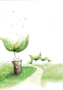 芒種季節大葉花苗小暑節氣背景素材