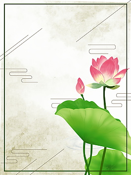 小暑節(jié)氣荷花海報(bào)背景下載