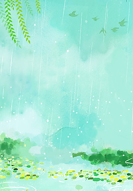 传统雨水节气小暑背景素材