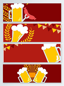 紅色夏日上新矢量banner背景