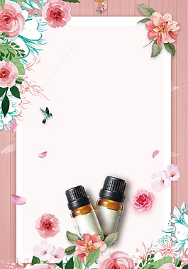 粉色花朵底紋夏季產(chǎn)品促銷廣告背景素材