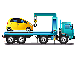 矢量障礙拖車(chē)吊車(chē)